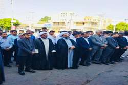 حضور رئیس و کارکنان مرکز بهداشت میناب در تجمع حمایتی از اقدام موشکی سپاه